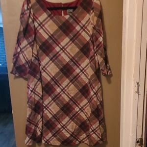 JH Collectibles Red and Black A-line Midi Dress